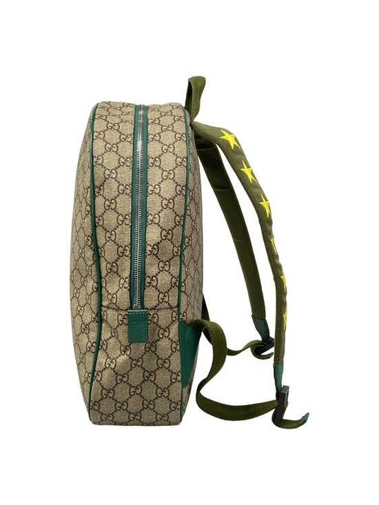 Gucci Backpack Children\'s GG Supreme Beige Green Multi Beetle Print main image 11